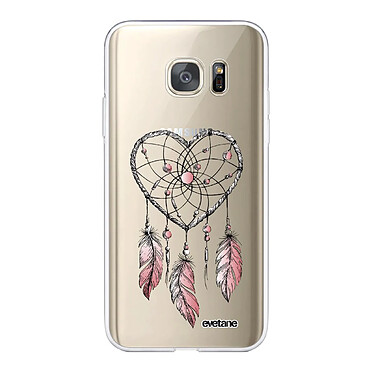 Evetane Coque Samsung Galaxy S7 360 intégrale transparente Motif Attrape coeur Tendance