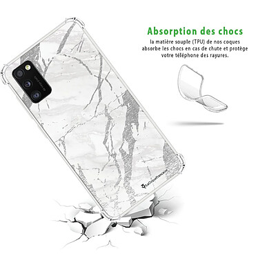 Avis LaCoqueFrançaise Coque Samsung Galaxy A41 anti-choc souple angles renforcés transparente Motif Marbre gris