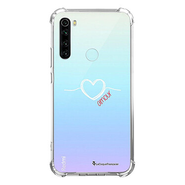 LaCoqueFrançaise Coque Xiaomi Redmi Note 8 T anti-choc souple angles renforcés transparente Motif Coeur Blanc Amour