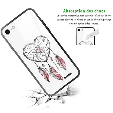 Avis Evetane Coque iPhone 7/8/ iPhone SE 2020/ 2022 Coque Soft Touch Glossy Attrape coeur Design