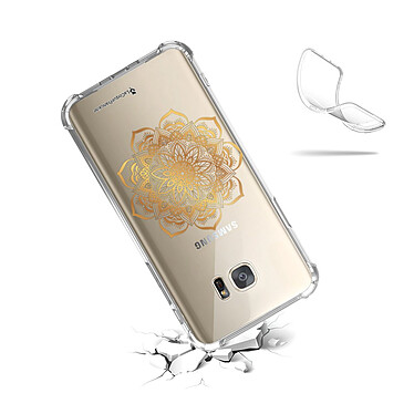 Acheter LaCoqueFrançaise Coque Samsung Galaxy S7 anti-choc souple angles renforcés transparente Motif Mandala Or