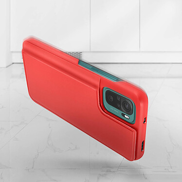 Acheter Avizar Housse Xiaomi Redmi Note 10 / Note 10s Fenêtre Affichage Heure Stand vidéo Rouge