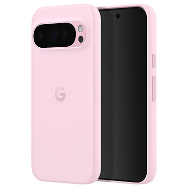 Google Coque d'origine Google Pixel 9 Pro XL Mat Soft Touch Caméra Protégée Rose Poudré