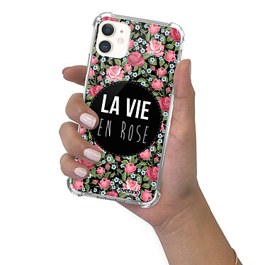 Evetane Coque iPhone 11 anti-choc souple angles renforcés transparente Motif La Vie en Rose pas cher