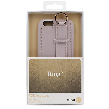 Avis Muvit Coque pour iPhone 6 / 6S / 7 / 8 Ring Élégante avec Lanière Beige