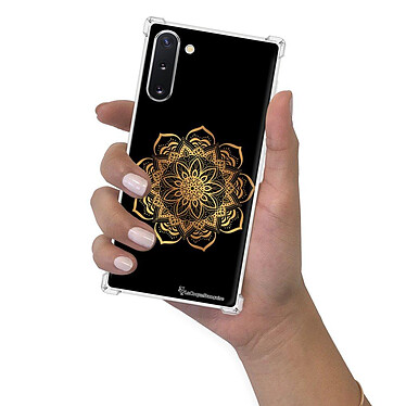 LaCoqueFrançaise Coque Samsung Galaxy Note 10 anti-choc souple angles renforcés transparente Motif Mandala Or pas cher