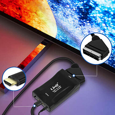 Acheter LinQ Adaptateur Vidéo Péritel vers HDMI 1080P SCART-HDMI  Noir