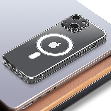 Avis Avizar Coque MagSafe pour iPhone 14 Dos Rigide Transparent Contour Souple Coins Antichocs