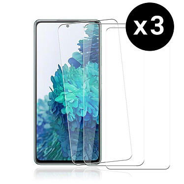 Evetane Lot de 3 Vitres Samsung Galaxy S20 FE en verre trempé transparente Motif