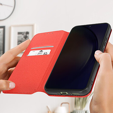 Avis Avizar Housse pour Samsung Galaxy A54 5G Clapet Magnétique Porte-carte Support vidéo  Rouge