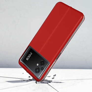 Avis Avizar Housse pour Xiaomi Poco M5 Porte-carte Support Vidéo Découpe caméra  Rouge