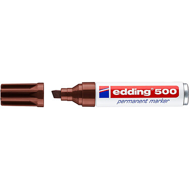 EDDING Marqueur Permanent 500 Marron Pointe Biseautée 2-7 mm
