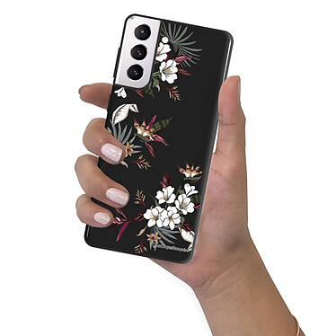 LaCoqueFrançaise Coque Samsung Galaxy S21 5G Silicone Liquide Douce Fleurs Sauvages pas cher
