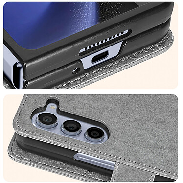 Acheter Avizar Étui pour Galaxy Z Fold 5 Portefeuille Languette Aimantée  gris