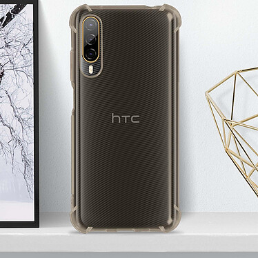 Avizar Coque pour HTC Desire 22 Pro Silicone Gel Coins Renforcés  Noir Translucide pas cher