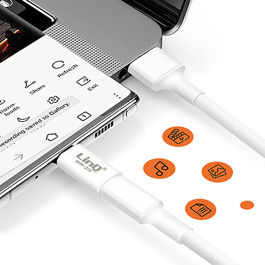LinQ Adaptateur micro USB vers USB-C Blanc pas cher