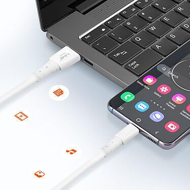 Avis LinQ Câble USB vers USB C Fast Charge 5A Synchronisation Longueur 1.2m Blanc (TPC9201)