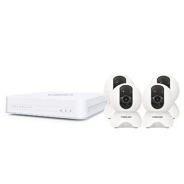 Foscam - Kit vidéosurveillance IP 4 caméras KIT-4-FN8108H-X5-W