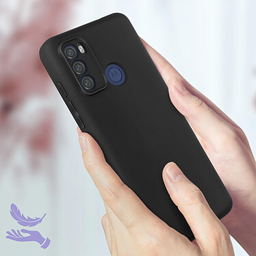 Acheter Avizar Coque pour Motorola Moto G60s Silicone Semi-rigide Finition Soft-touch Fine  noir
