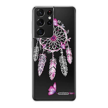 Evetane Coque Samsung Galaxy S21 Ultra 5G silicone transparente Motif Carpe diem ultra resistant