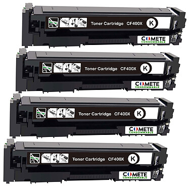 4 Toners compatibles HP 201 CF400X Noir