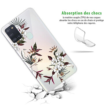 Avis LaCoqueFrançaise Coque Samsung Galaxy A21S 360 intégrale transparente Motif Fleurs Sauvages Tendance