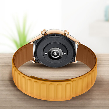 Avis Avizar Bracelet pour Honor Magic Watch / GS3 Silicone Souple Attache Magnétique Orange
