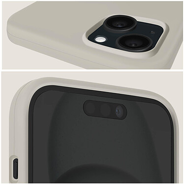 Acheter Moxie Coque pour iPhone 15 Plus Semi-rigide Intérieur Microfibre Gris Clair