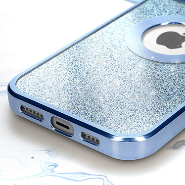 Acheter Avizar Coque pour iPhone 13 Pro Max Paillette Amovible Silicone Gel  Bleu