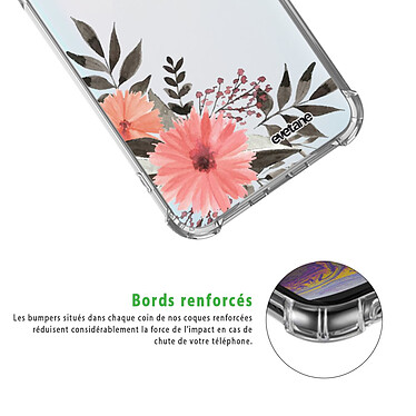 Acheter Evetane Coque Samsung Galaxy A50 anti-choc souple angles renforcés transparente Motif Fleurs roses