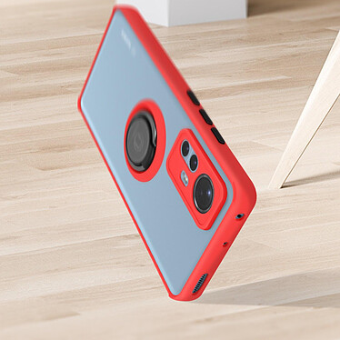 Acheter Avizar Coque pour Xiaomi 12 Pro Bi-matière Bague Métallique Support Vidéo  Rouge
