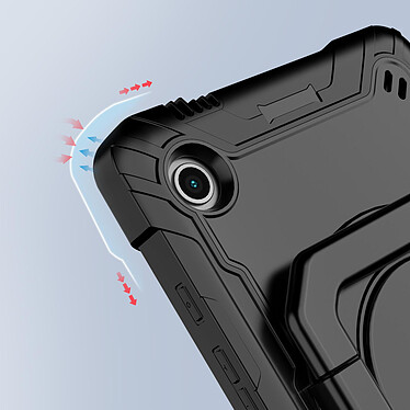 Avizar Coque antichoc pour Samsung Galaxy Tab A9 Poignée Support Rotative Noir pas cher