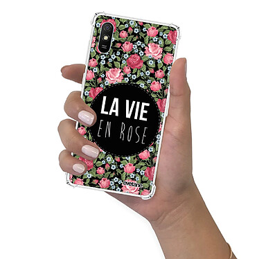 Evetane Coque Xiaomi Redmi 9A anti-choc souple angles renforcés transparente Motif La Vie en Rose pas cher