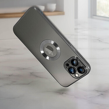 Avis Avizar Coque iPhone 13 Pro Max Silicone Bloc Caméra Couvert Transparent Contour Noir Chromé