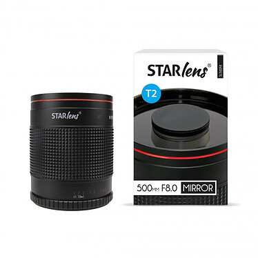 STARBLITZ Objectif Starlens catadioptrique 500mm F8 Compatible avec bague NIKON