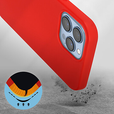 Avis Avizar Coque iPhone 13 Pro Max Silicone Semi-rigide Finition Soft-touch rouge