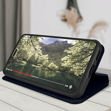 Acheter Avizar Housse pour Xiaomi 13 Lite Clapet Magnétique Porte-carte Support vidéo  Bleu Nuit