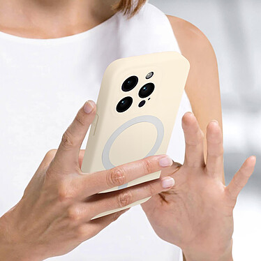 Acheter Avizar Coque pour iPhone 14 Pro Compatible Magsafe Protection Semi Rigide Soft-Touch  blanc