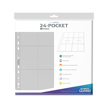 Avis Ultimate Guard - Pack de 10 pochettes 24-Pocket QuadRow Pages Side-Loading Transparent