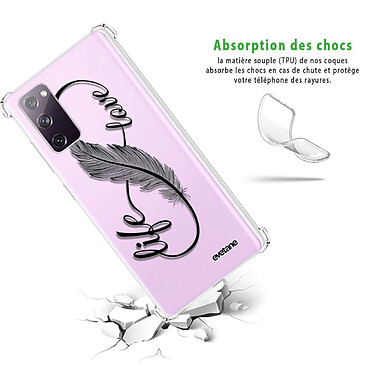 Avis Evetane Coque Samsung Galaxy S20 FE anti-choc souple angles renforcés transparente Motif Love Life