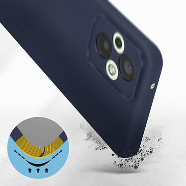 Avis Avizar Coque pour Oppo Reno 8 lite 5G Silicone Semi-rigide Finition Soft-touch Fine  bleu nuit