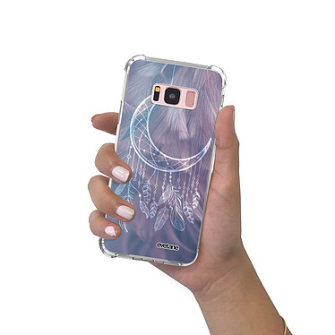 Evetane Coque Samsung Galaxy S8 Plus anti-choc souple angles renforcés transparente Motif Lune Attrape Rêve pas cher