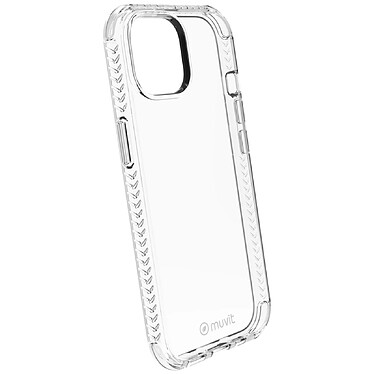 Muvit Coque pour iPhone 15 Renforcée et Antichoc 3M Transparent