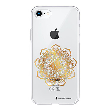 LaCoqueFrançaise Coque iPhone 7/8/ iPhone SE 2020/ 2022 silicone transparente Motif Mandala Or ultra resistant