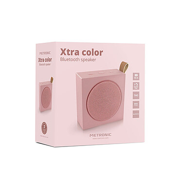 Metronic 477099 - Enceinte portable Xtra color bluetooth 3 W - rose pas cher
