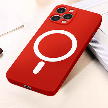 Avis Avizar Coque MagSafe pour iPhone 12 Pro Max Soft Touch Finition Mate Bords Surélevés  rouge