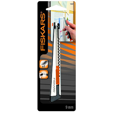 FISKARS Cutter métal professionnel plat lame 9mm Bouton de déblocage Rail métallique