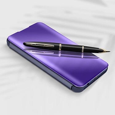 Acheter Avizar Housse Samsung Galaxy A03S Clapet translucide Design Miroir Support Vidéo violet