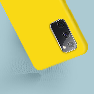 Avizar Coque pour Galaxy S20 FE Semi-rigide Soft Touch Compatible QI jaune pas cher