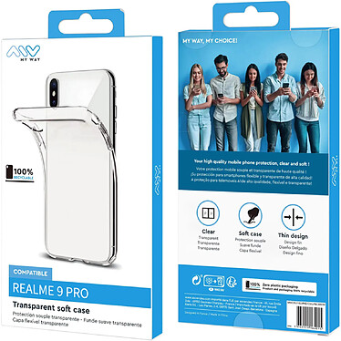 Acheter Myway Coque pour Realme 9 Pro Souple en TPU Transparent